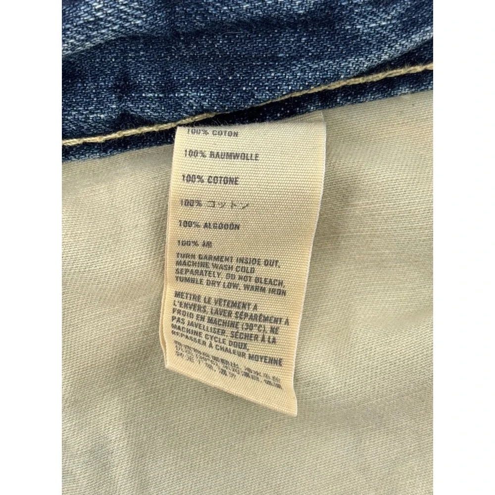 Abercrombie & Fitch Mens Blue Denim Classic Straight Distressed Jeans 34x32